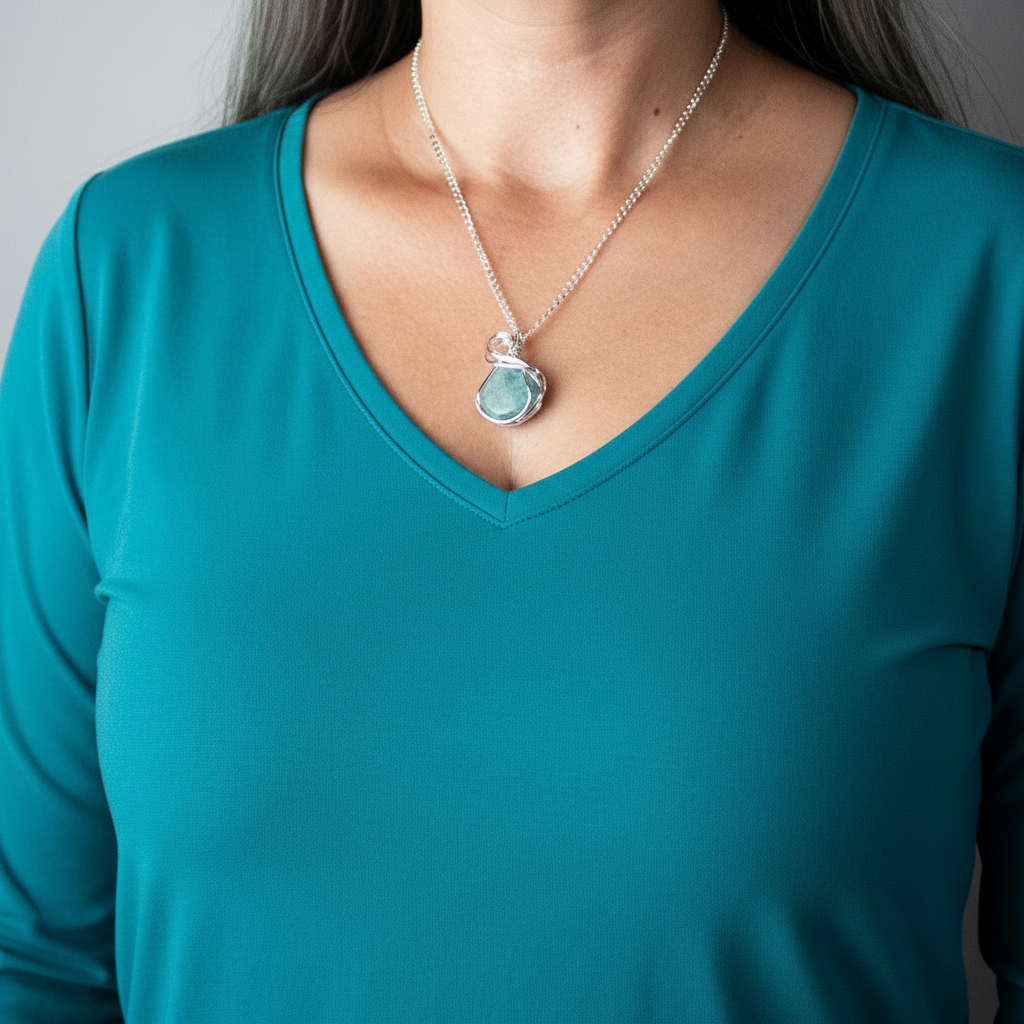 Wire Wrapped Quartz Necklace