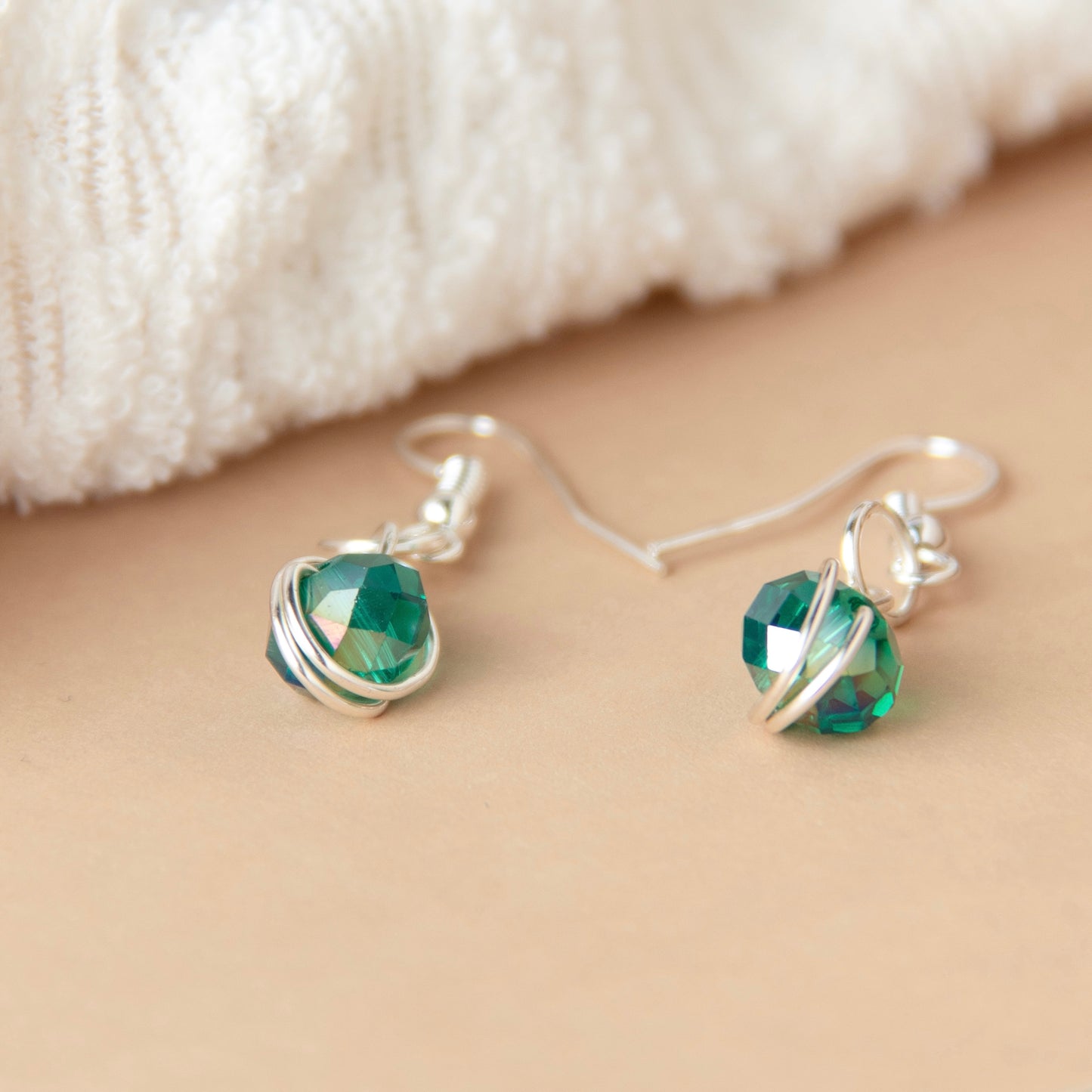 Green Crystal Earrings