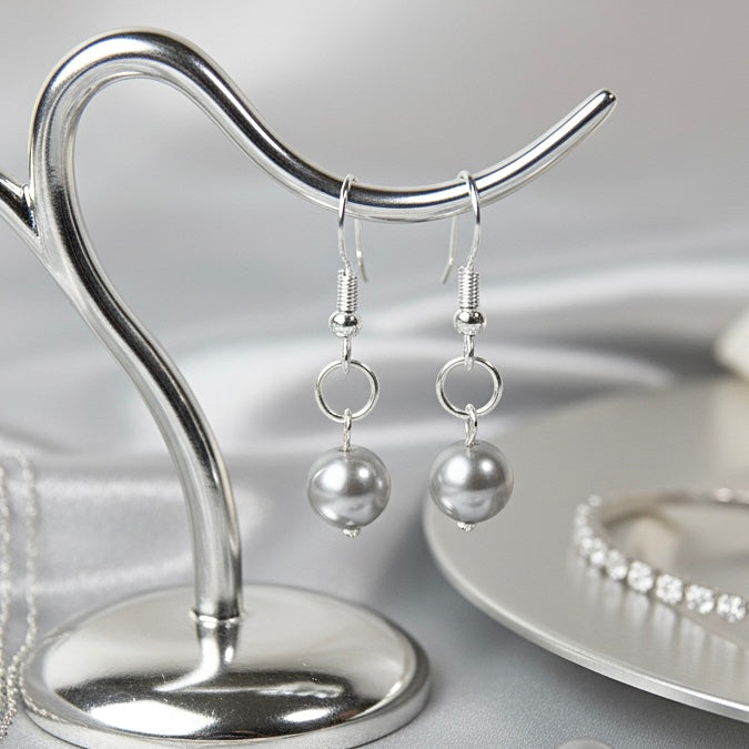 Silver Pearl Earrings