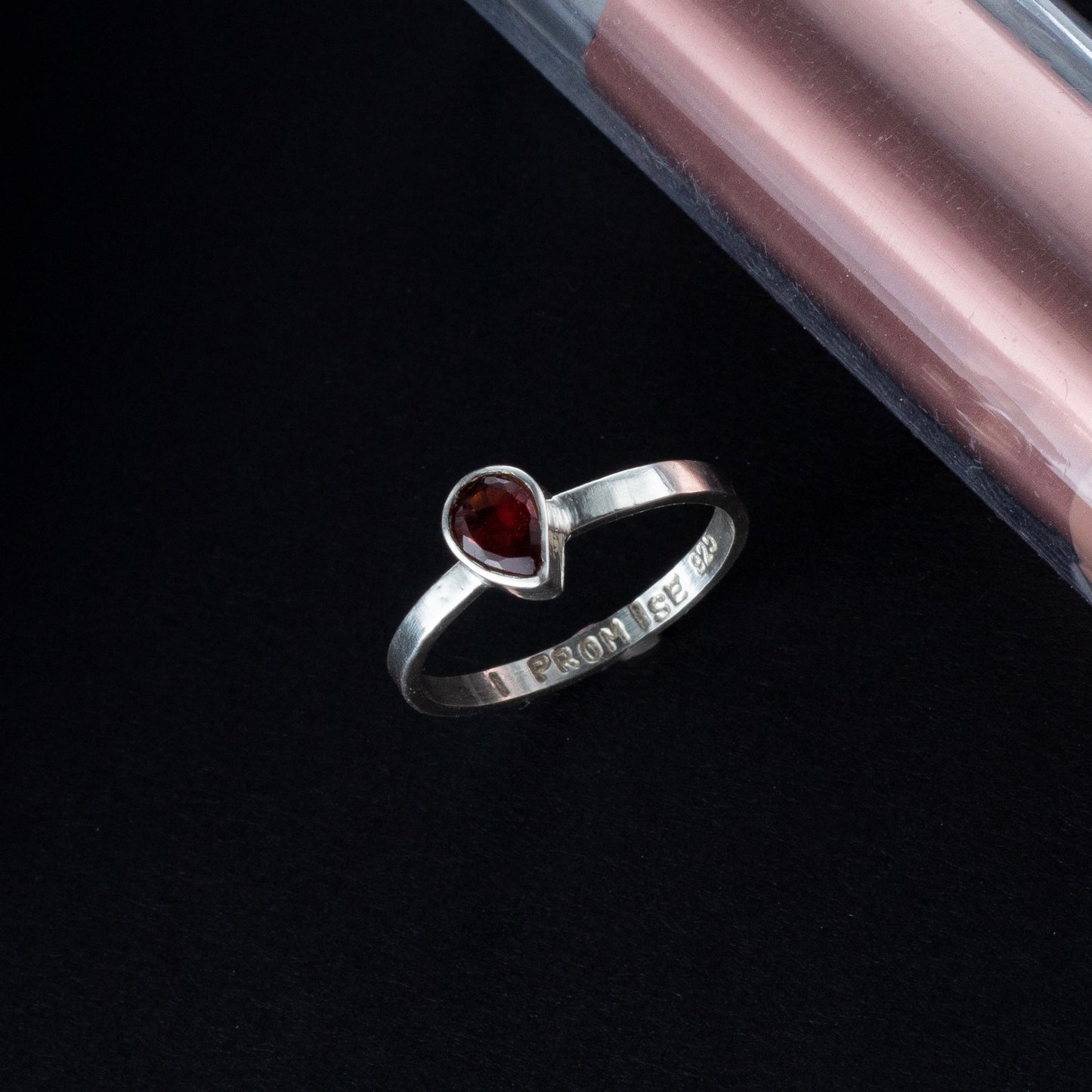 Garnet I Promise Ring