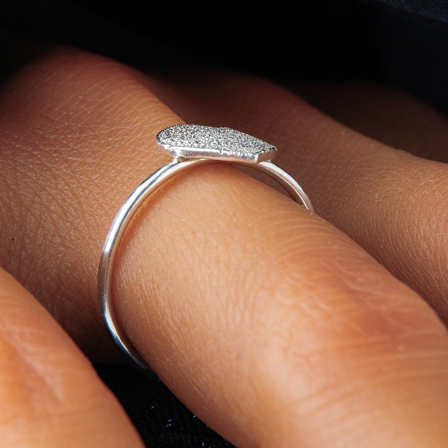 Pave Textured Ring