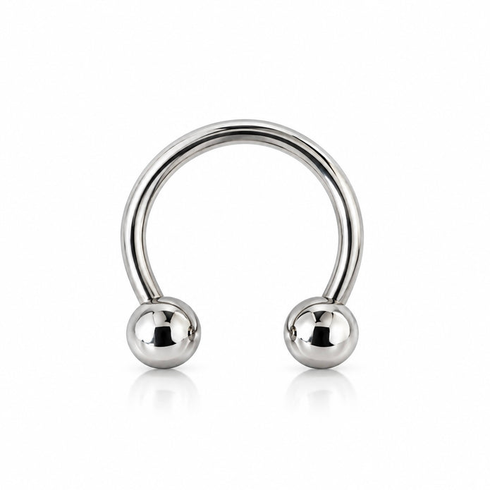 Large 14 Gauge 12mm Circular Barbell Surgical Steel Externally Threaded