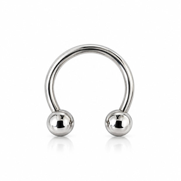 Large 14 Gauge 12mm Circular Barbell Surgical Steel Externally Threaded