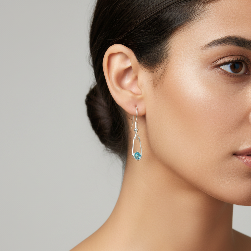 Safety Pin Design Earrings