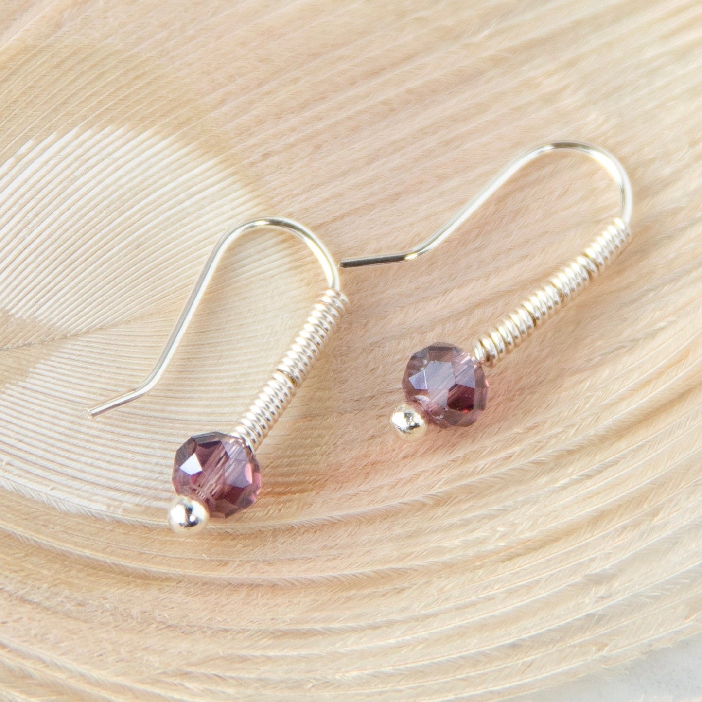 Purple Huggie Earrings