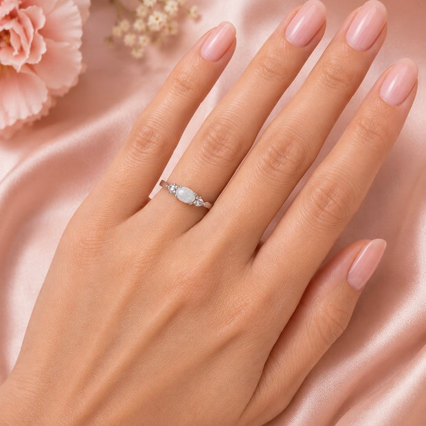 Vintage Avon Sterling Silver Opal Ring