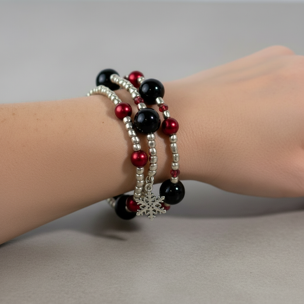 Red Black Memory Bracelet