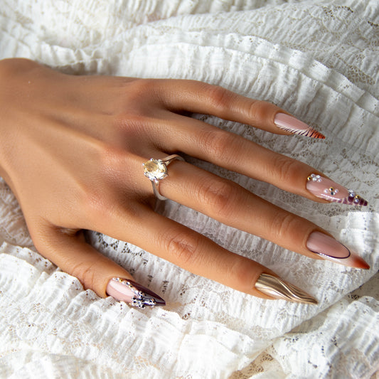 Big Citrine Cocktail Ring