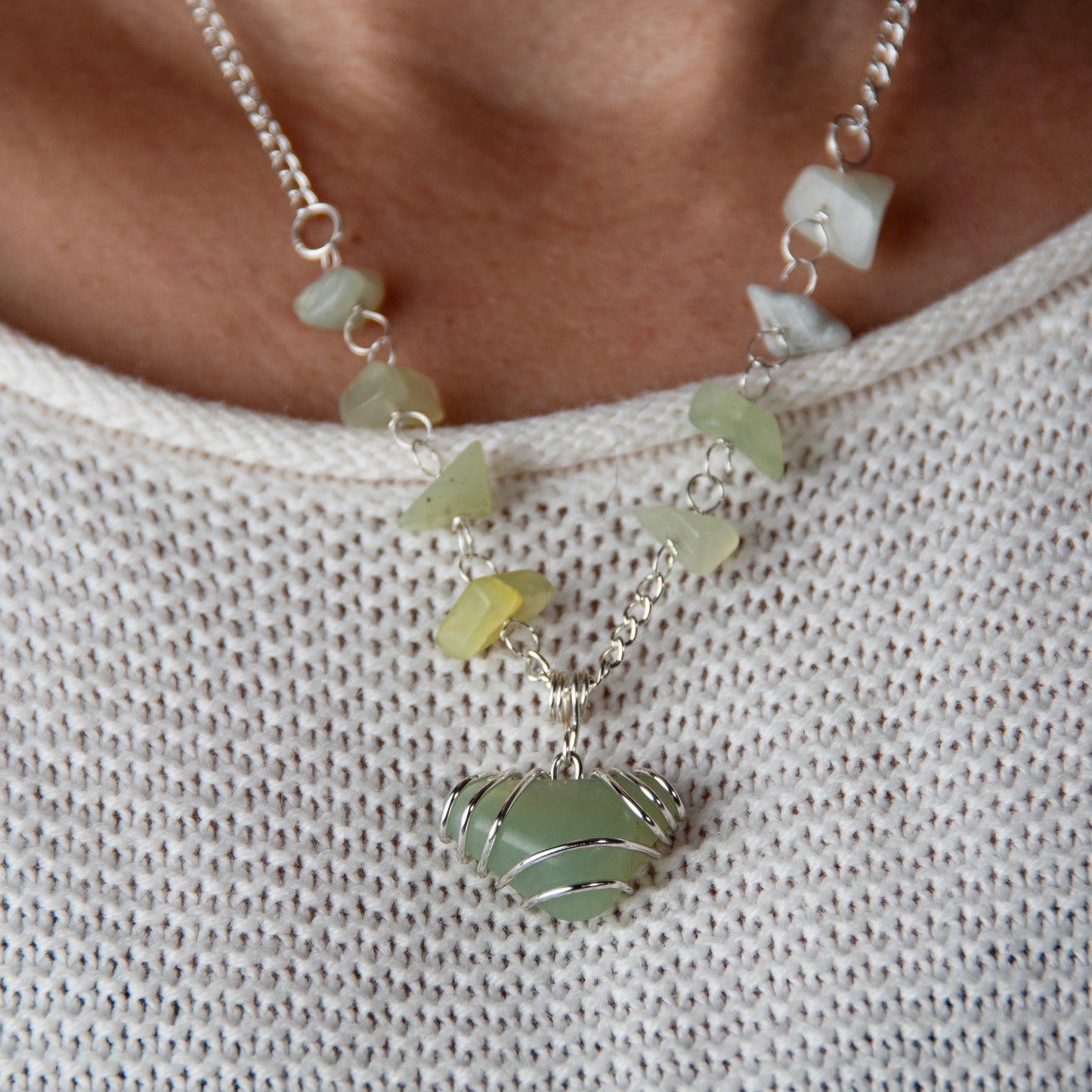 Convertible Green Adventurine Necklace