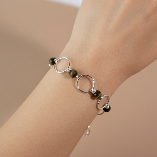 Olive Green Cateye Bracelet