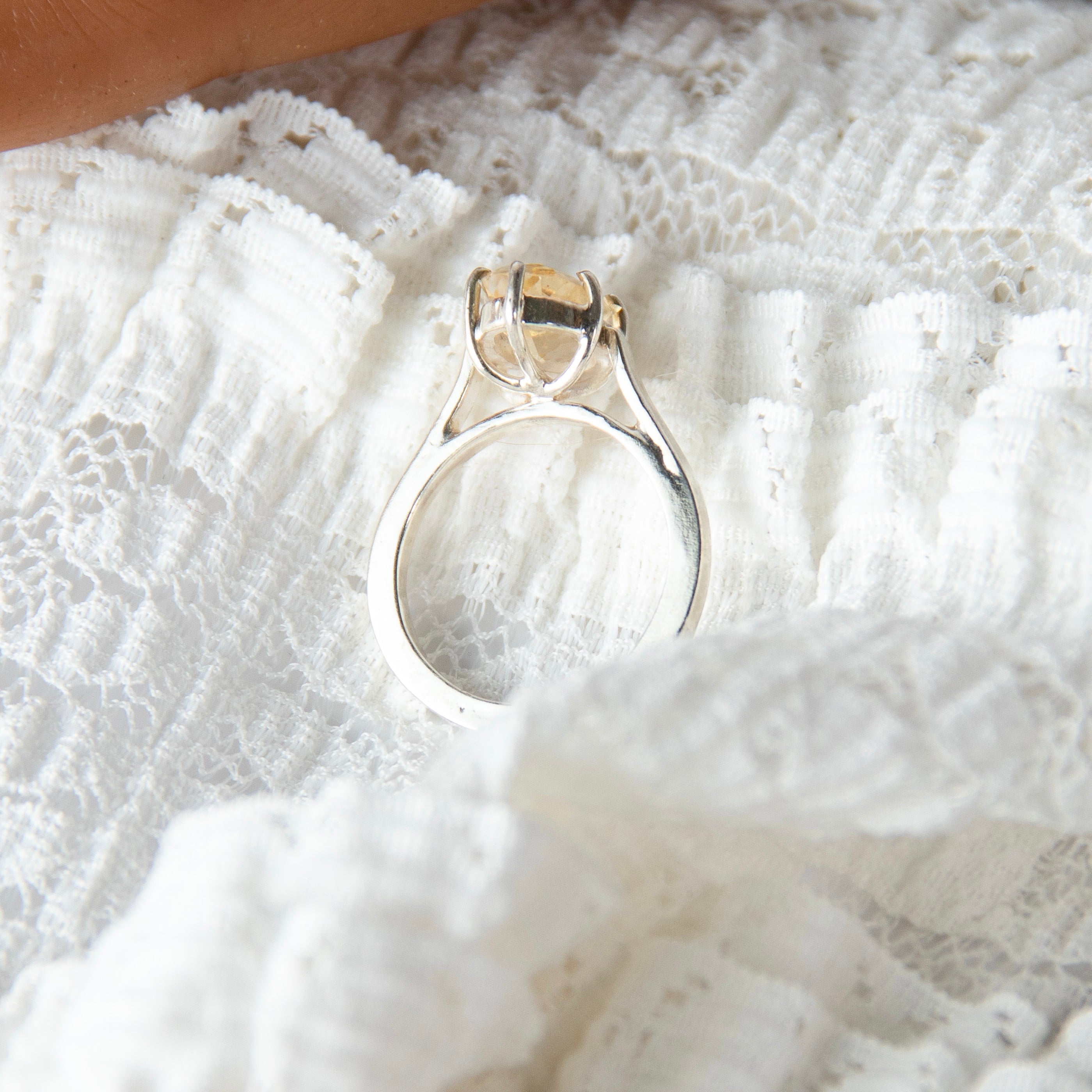 Big Citrine Cocktail Ring