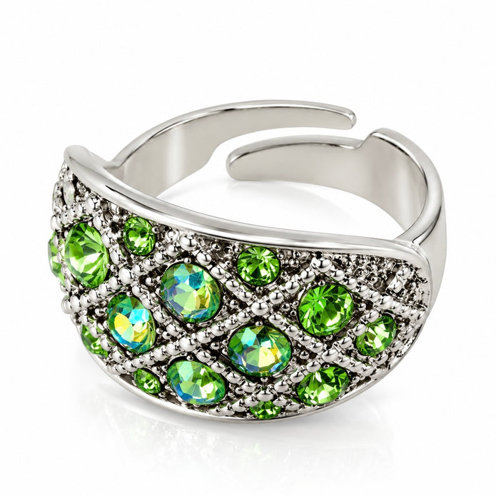 Domed Lattice Crystal Adjustable Rings