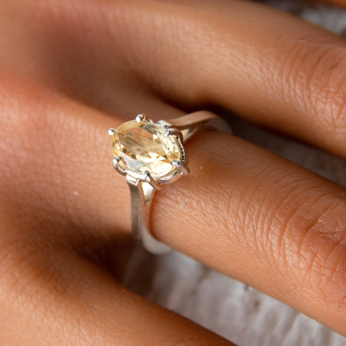 Big Citrine Cocktail Ring