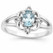 Vintage Oval Cut Blue Topaz Ring
