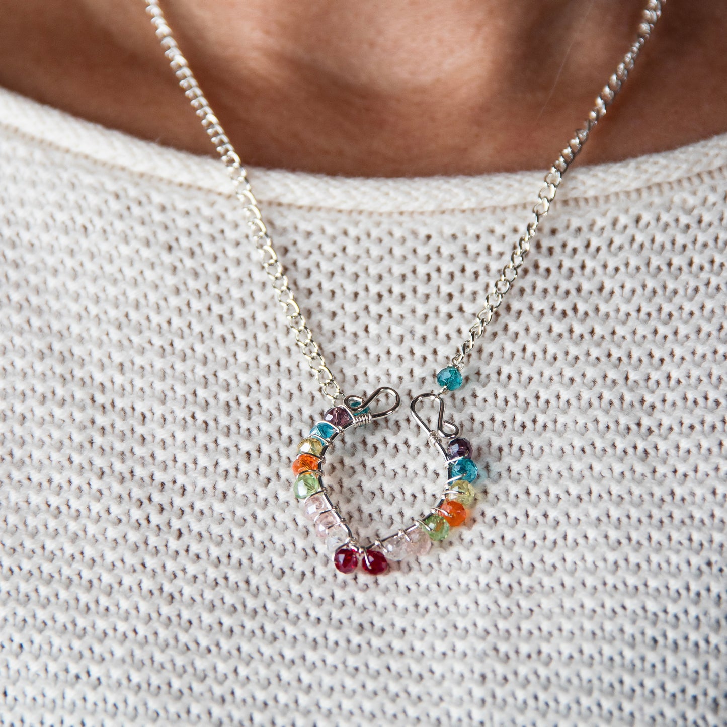 Rainbow Color Beaded Necklace