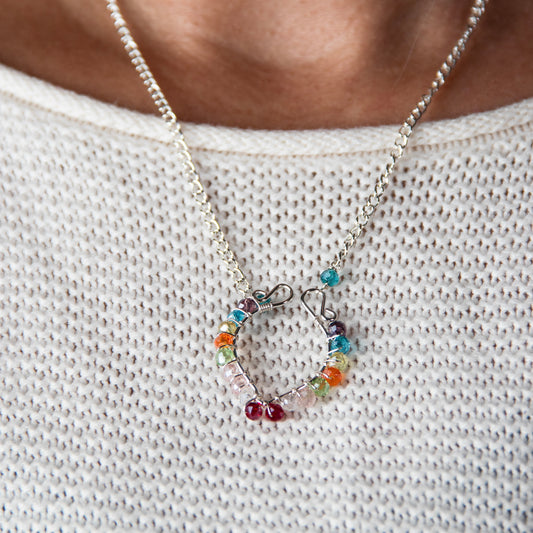 Rainbow Color Beaded Necklace