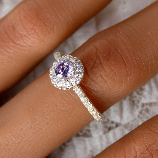 Purple Halo Ring