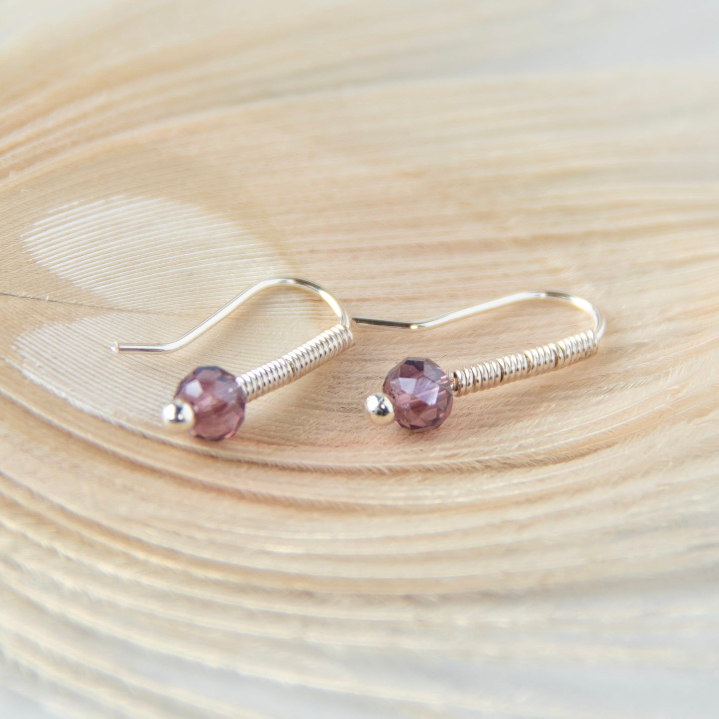 Purple Huggie Earrings