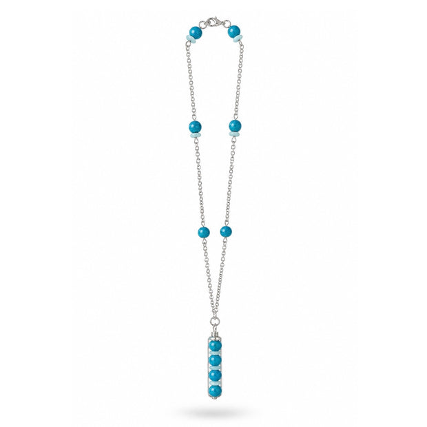 Ocean Blue Frame Necklace