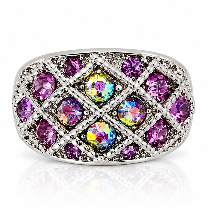 Domed Lattice Crystal Adjustable Rings