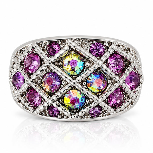 Domed Lattice Crystal Adjustable Rings