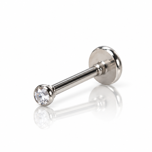 Tiny Rebellion 2mm Flat Back Labret Stud Internally Threaded