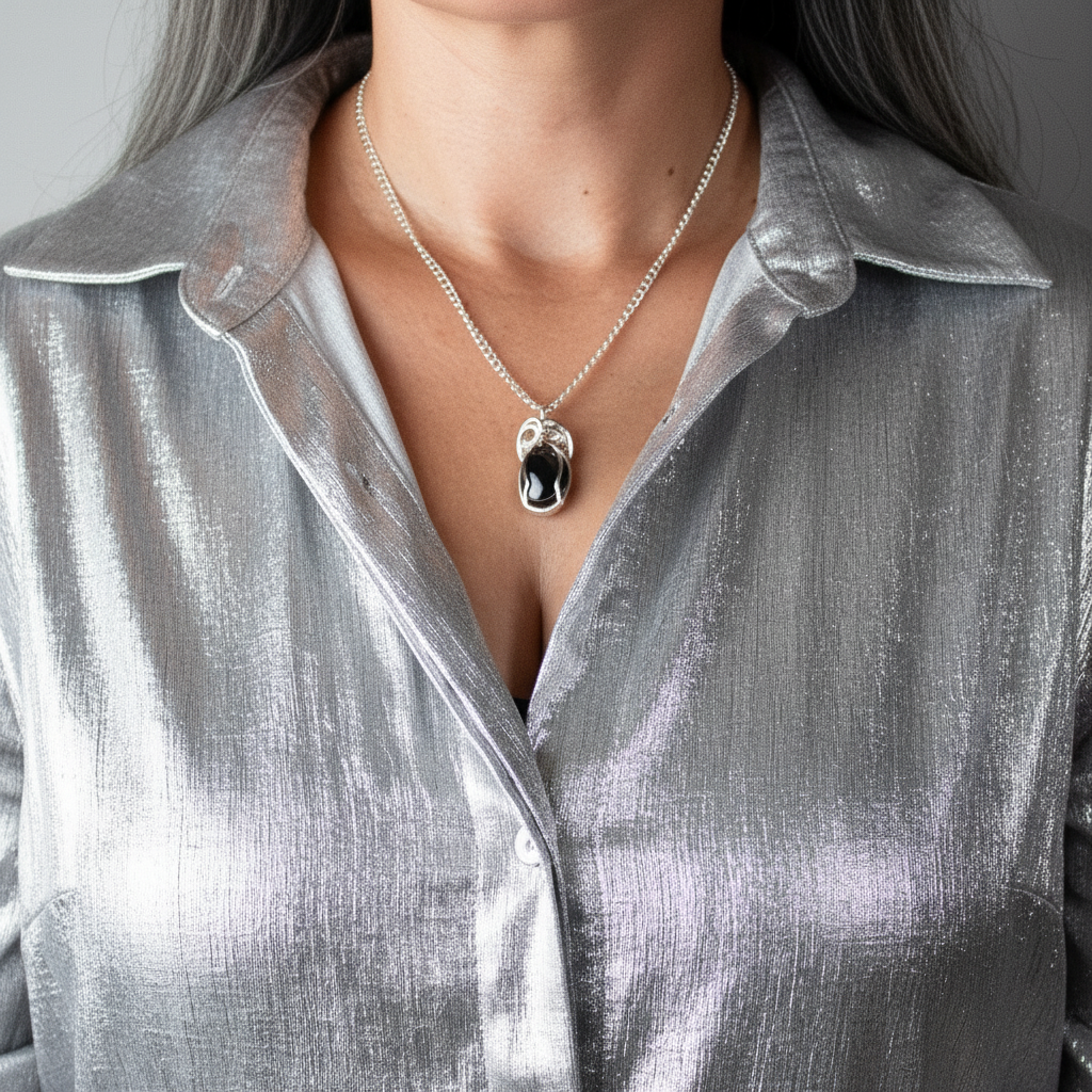 Swirl Hematite Necklace