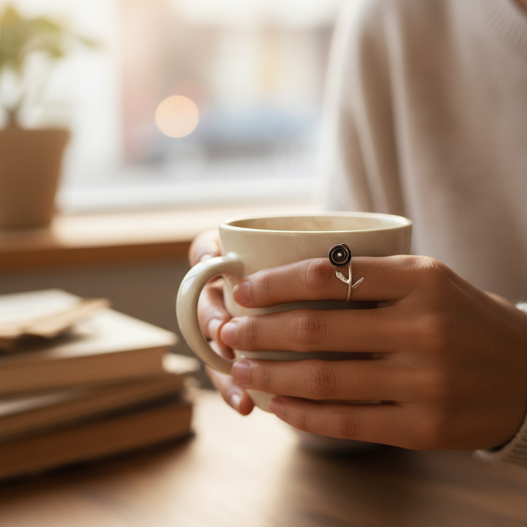 Sterling Silver Rose Ring