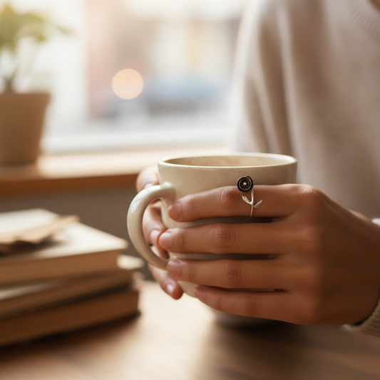 Sterling Silver Rose Ring