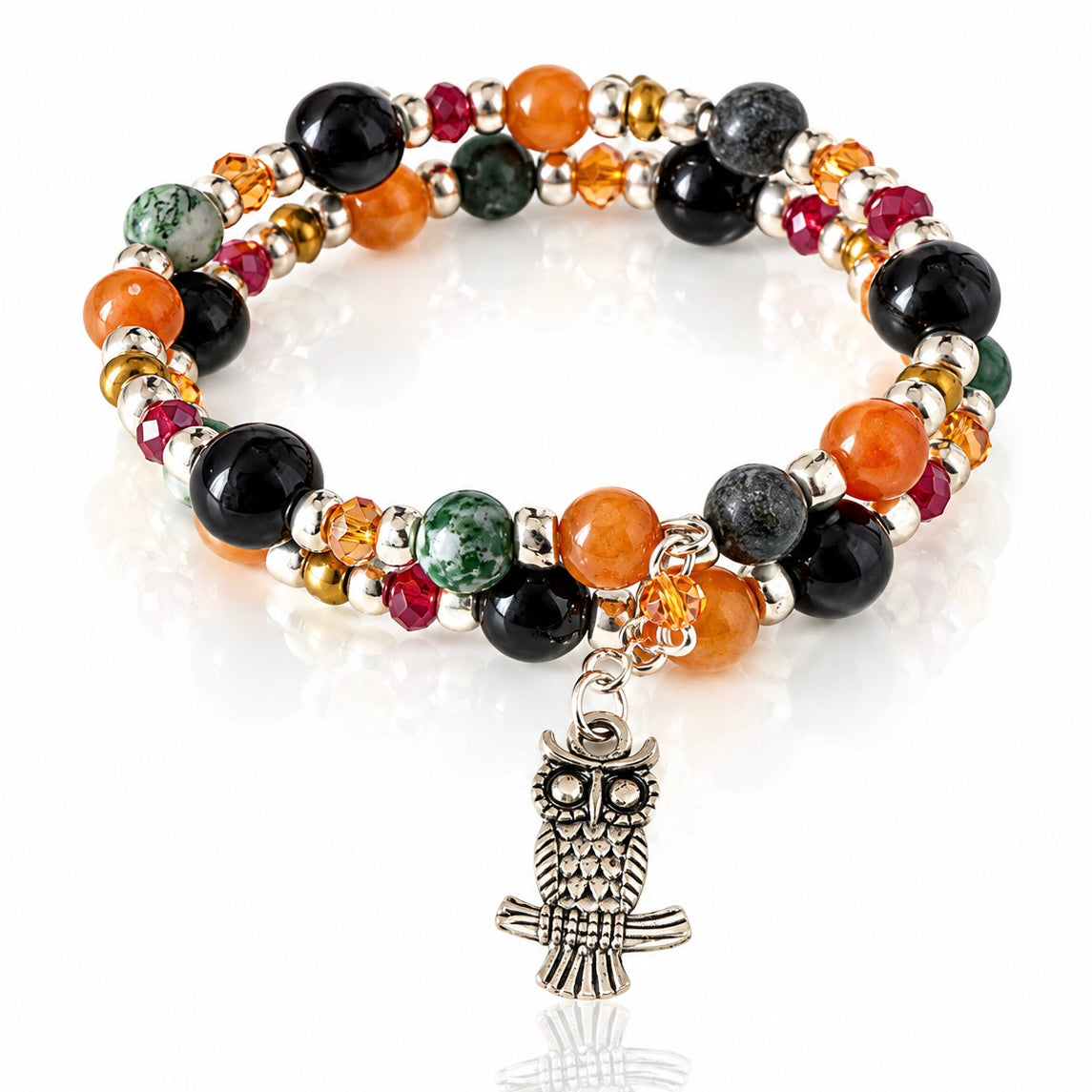 Wild Ember Memory Wire Bracelet
