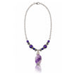 Amethyst Whispers Raw Amethyst Wire-Wrapped Gemstone Necklace