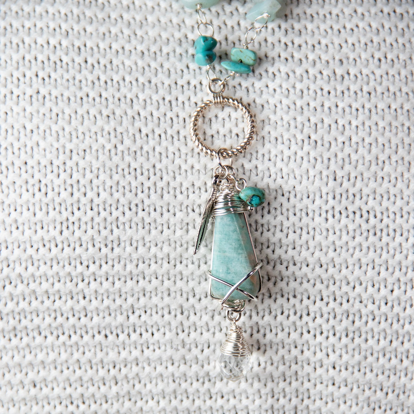 Turquoise Blue Gemstone Necklace