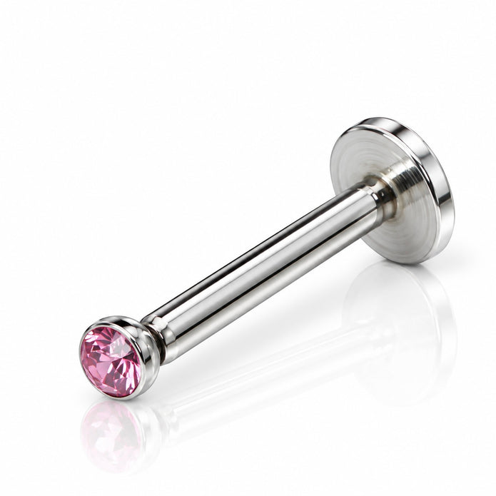 Tiny Rebellion 2mm Flat Back Labret Stud Internally Threaded