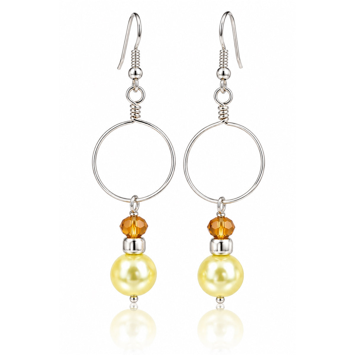 She Blooms Yellow Mini Hoop Earrings