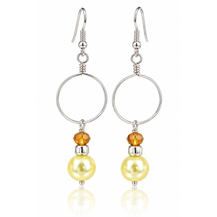 She Blooms Yellow Mini Hoop Earrings