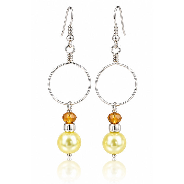 She Blooms Yellow Mini Hoop Earrings