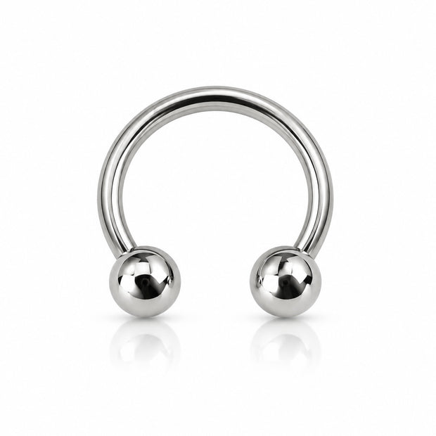Medium 16 Gauge 10mm Circular Barbell Surgical Steel Externally Threaded