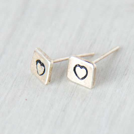 Heart Stud Earrings