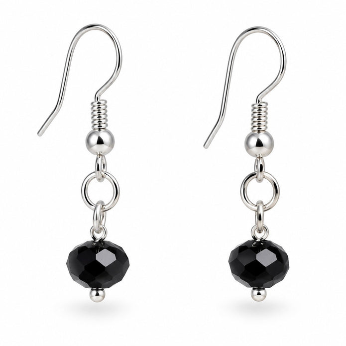 Black Monochrome Drop Earrings