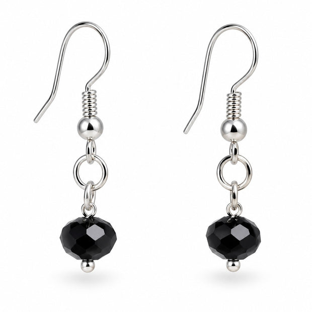 Black Monochrome Drop Earrings
