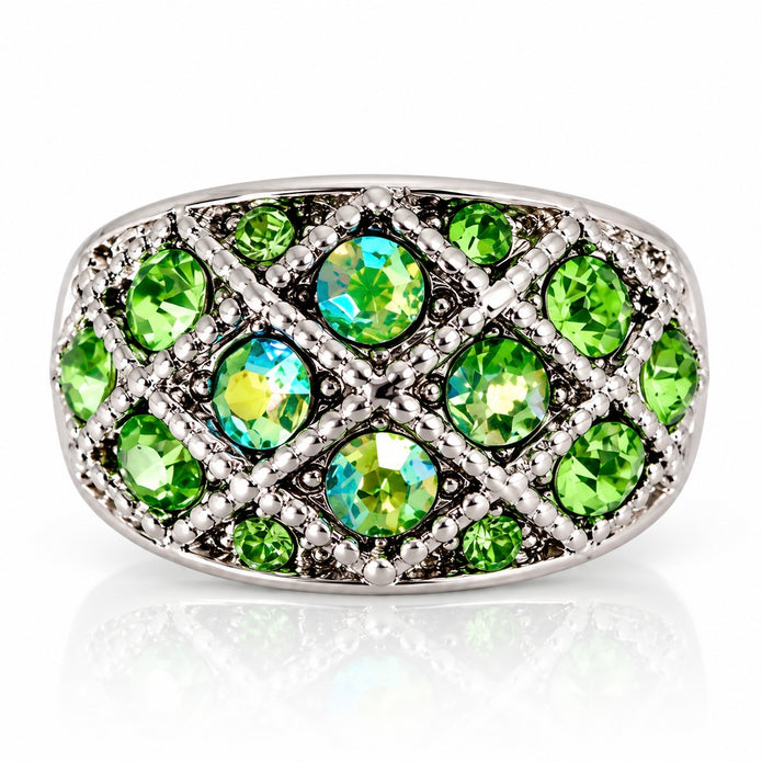 Domed Lattice Crystal Adjustable Rings