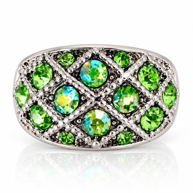 Domed Lattice Crystal Adjustable Rings