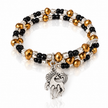 Bronze Golden Gallop Unicorn Memory Wire Bracelet