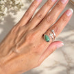 Spirit & Stone Sterling Silver Turquoise Cross Adjustable Ring