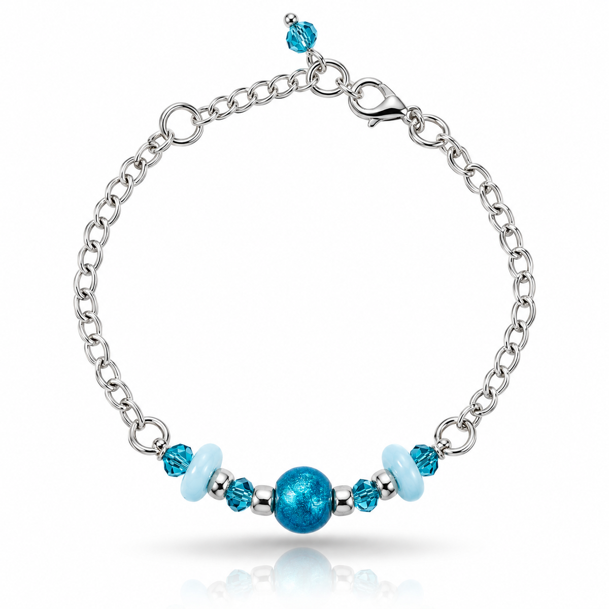 Ocean Blue Crystal Kiss Bracelet