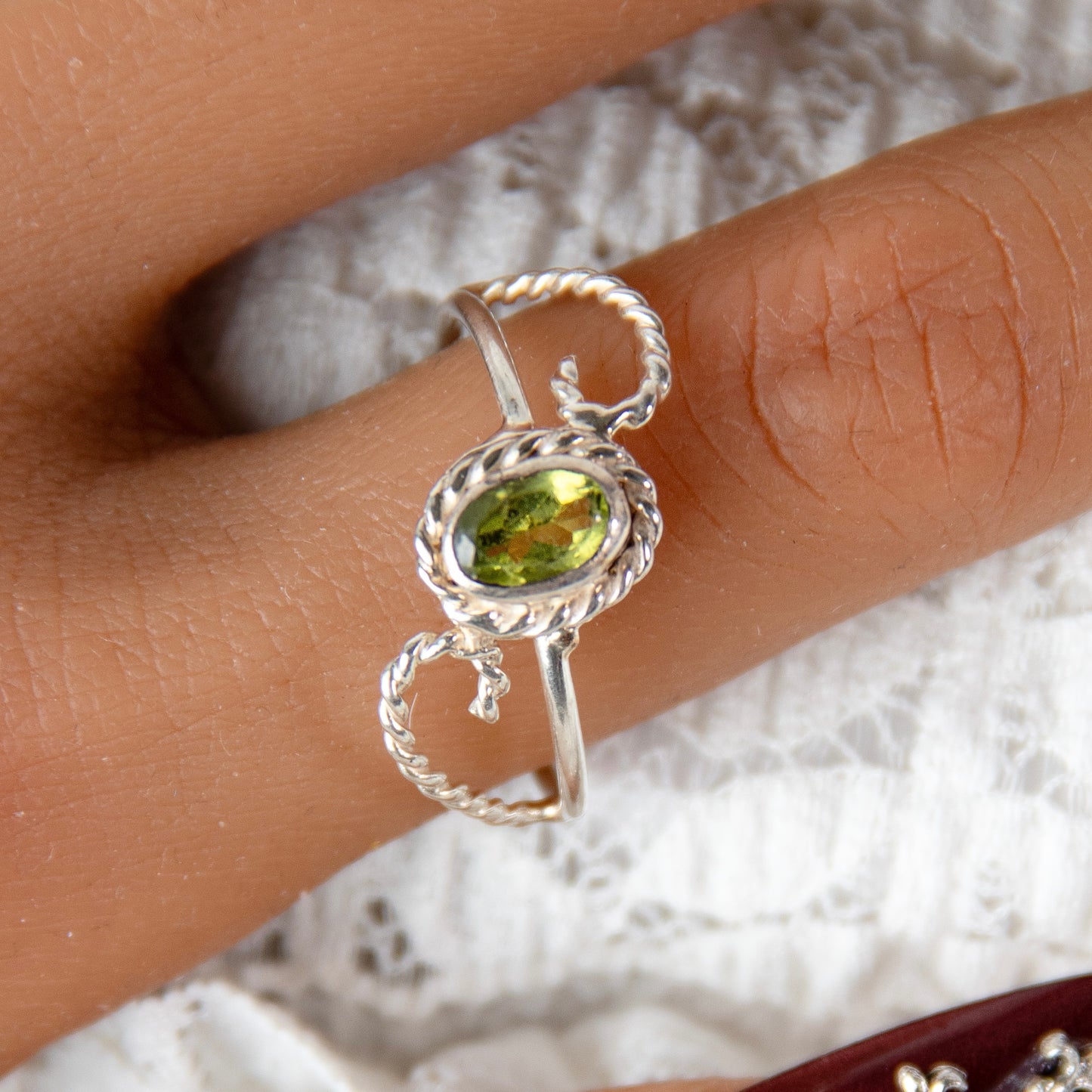 Peridot Design Ring