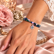 Petal Pop Pink Flower Memory Wire Bracelet