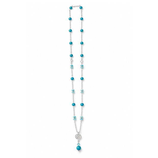 Ocean Blue Swirl Convertible Necklace