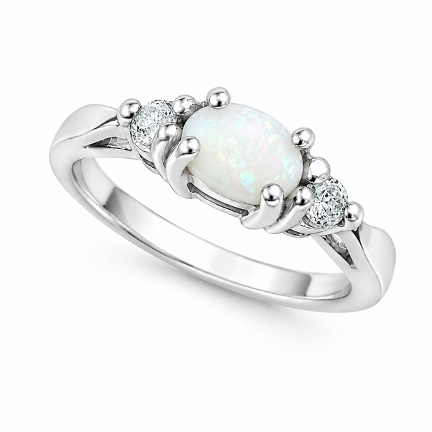 Vintage Avon Sterling Silver Opal Ring