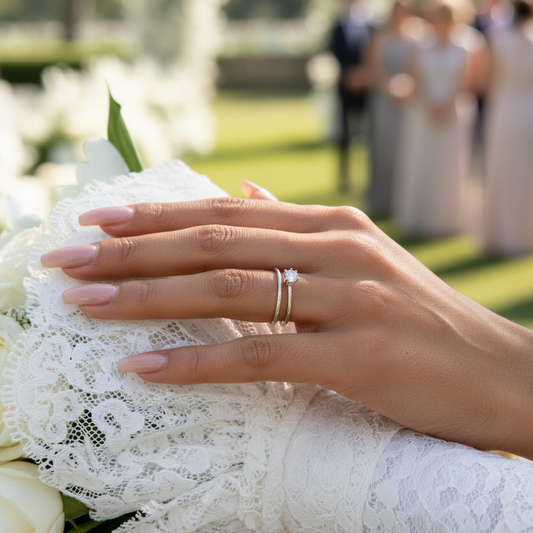 Simple Wedding Ring Set